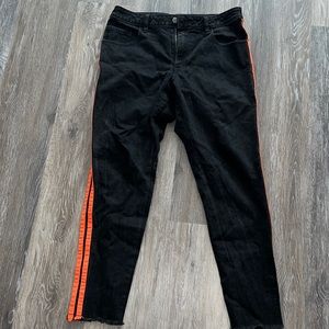 Asos Black Jeans with Orange Strips